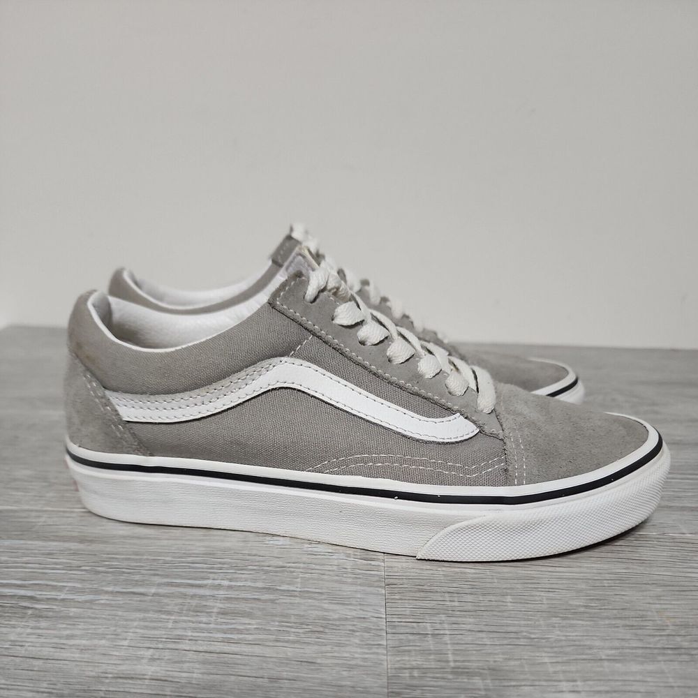 Vans Off The Wall Mens 4 Old Skool Skate Shoes Gray 508731 Low‎ Top Women 5 - Picture 2 of 10